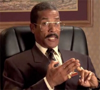Shyster lawyer Jackie Chiles (Seinfeld, actor Phil Morris)